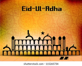 Eid-Ul-Azha or Eid-Ul-Adha, Arabic Islamic calligraphy for Muslim community festival. EPS 10.