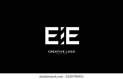 Diseño Abstractas del logotipo del alfabeto de la letra del monograma inicial de EIE
