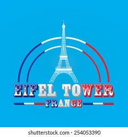 Eifel Tower Element Design. Vector Illustration