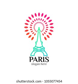 Eifel Tower Icon, Travel Logo Design Template, Vector Illustration