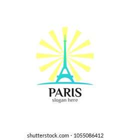 Eifel Tower Icon, Travel Logo Design Templates, Vector Illustration