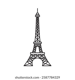 Eifel Tower illustration template flat design