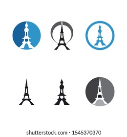eifel tower illustration vector template