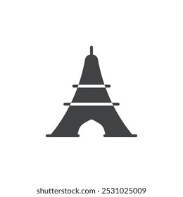 Eifell tower icon Vector logo set flat