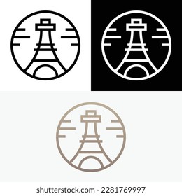Eiffel Building Tower Icon Logo