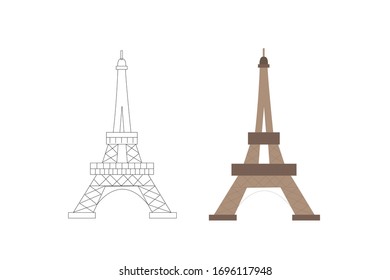 Eiffel Country Icon Vector Design Illustration Bundle