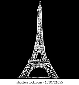 eiffel, doodle sketch