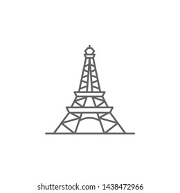 Eiffel, France, tower thin line icon