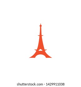 Eiffel Icon Vector Logo Template