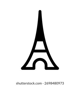 Eiffel Icon Vector Symbol Design Illustration