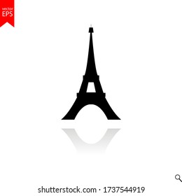 eiffel icon vector, tower, paris, france