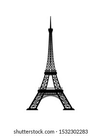 Eiffel on white background for make icon