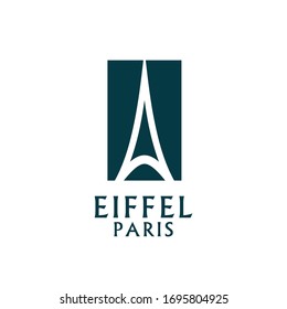 eiffel paris logo design vector