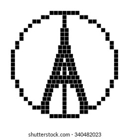 Eiffel peace icon.