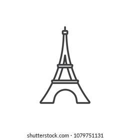 Eiffel towel line icon.