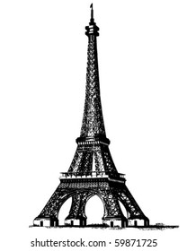 Eiffel Tower 2 - Retro Clip Art