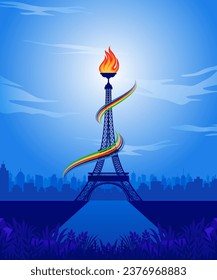 Eiffel Tower, 2024Paris olympics, Sports, France, Paris Sky, Olympics Games,