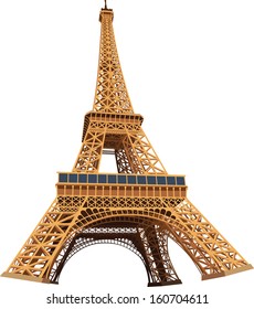 Eiffel Tower 3D Vector Illustration