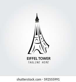 Eiffel tower abstract logo