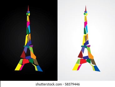 Eiffel tower abstract - Paris, France
