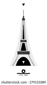 Eiffel tower - abstract vector illustration