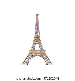 Eiffel tower, accurate vector illustration.