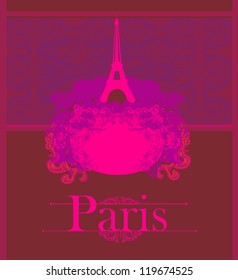  Eiffel tower artistic background. Vector illustration.
