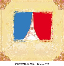  Eiffel tower artistic background. Vector illustration.