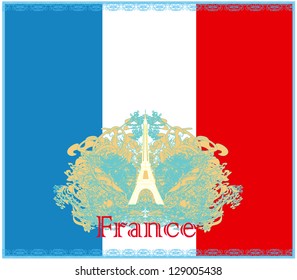  Eiffel tower artistic background. Vector illustration.