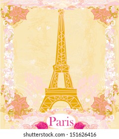  Eiffel tower artistic background. Vector illustration. 