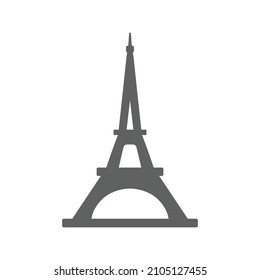 Eiffel, Turm, Bausymbol. Graue Vektorgrafiken.