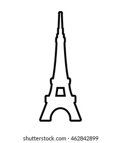 eiffel tower building paris france icon. Isolated and flat illustration. Vector graphic