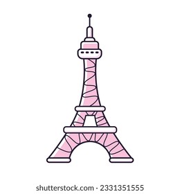 Eiffelturm-Cartoon, Vektorgrafik