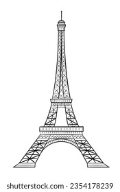 Torre Eiffel - ilustración clásica en blanco y negro