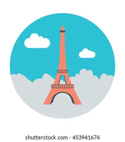 Eiffel Tower Colored Vector Icon