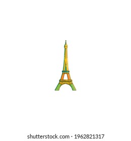 Diseño vectorial colorido de la Torre Eiffel