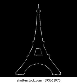 Eiffel tower in diamonds 