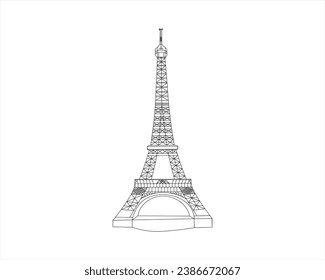 Vectores del material de dibujo de la Torre Eiffel Clipart minimalista e ilustraciones