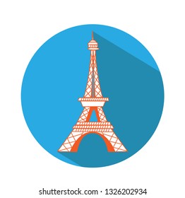 Eiffel tower flat design