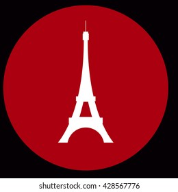 Eiffel Tower - flat design icon