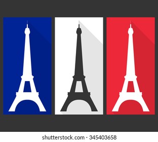 Eiffel Tower. Flat icon