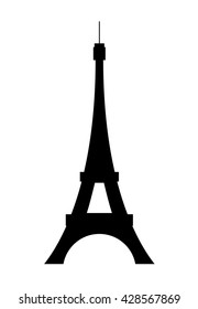 Eiffel Tower - flat silhouette