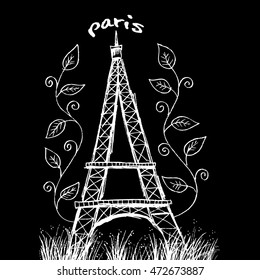  Eiffel tower and floral 
