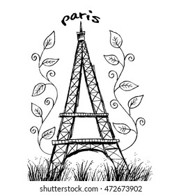  Eiffel tower and floral 