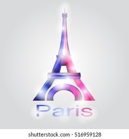 Eiffel tower France flag