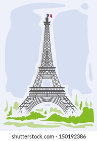 Eiffel Tower France (Vector)