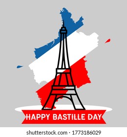 Eiffel tower french bastille day