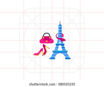Eiffel Tower and French fashion icon