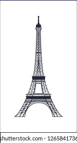 Eiffel Tower French Symbols Famous Landmarks Stock Vector (Royalty Free ...