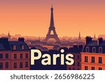The Eiffel Tower glows in the warm hues of a Paris sunset, with the Seine River reflecting the golden hour light. 